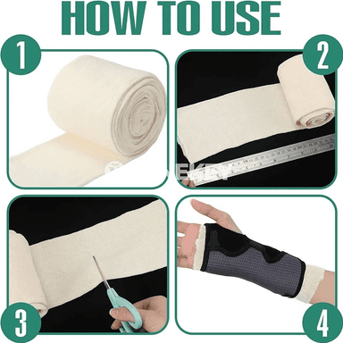 Elastik turba bandajy, 10 m, dyz we bud üçin, pagta-spandex