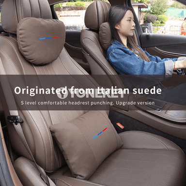 BMW üçin ýumşak boýun we bel ýassygy, awtoulag oturgyç goldawy