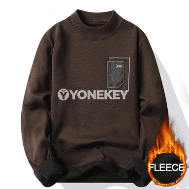 Erkekler üçin ýyly slim-fit dokma switer