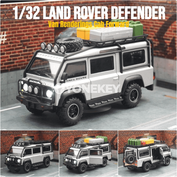 Land Rover Defender 1:32 metal model awtoulag, çekilip oýnalýan