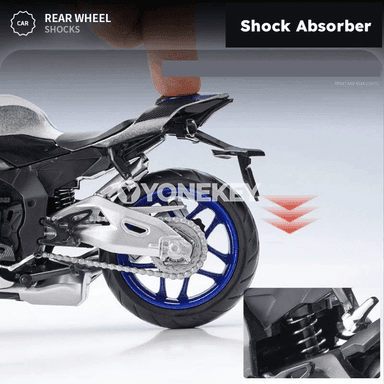 YAMAHA YZF-R1M 1:12 metal model motosiklet oýnawaç