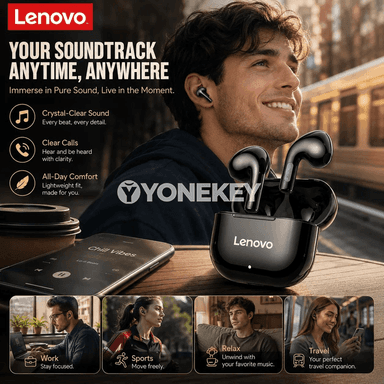 Lenovo LP40 simsiz TWS gulaklyklar, Bluetooth 5.4, touch dolandyryşly