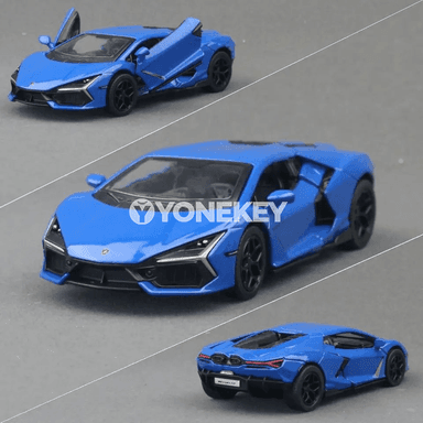 KiNSMART Lamborghini Revuelto 1:38 metal model awtoulagy, çekip barýan