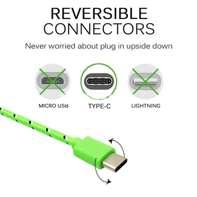 NNBILI USB-C zarýad we maglumat kabeli, 3A, 1m/2m/3m