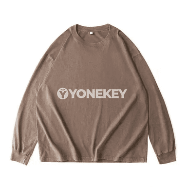 Vintage giň kesimli erkek futbolka, 100% pagta, uzyn ýeňli
