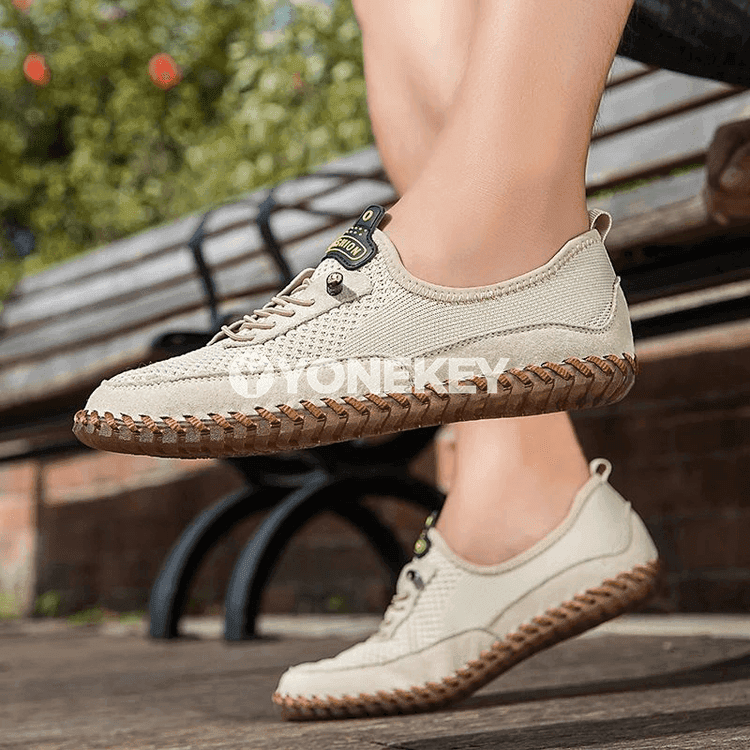Erkekler üçin ýeňil, dem alýan gündelik loafers köwüşler