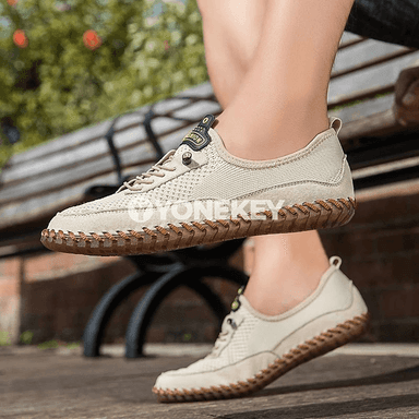 Erkekler üçin ýeňil, dem alýan gündelik loafers köwüşler