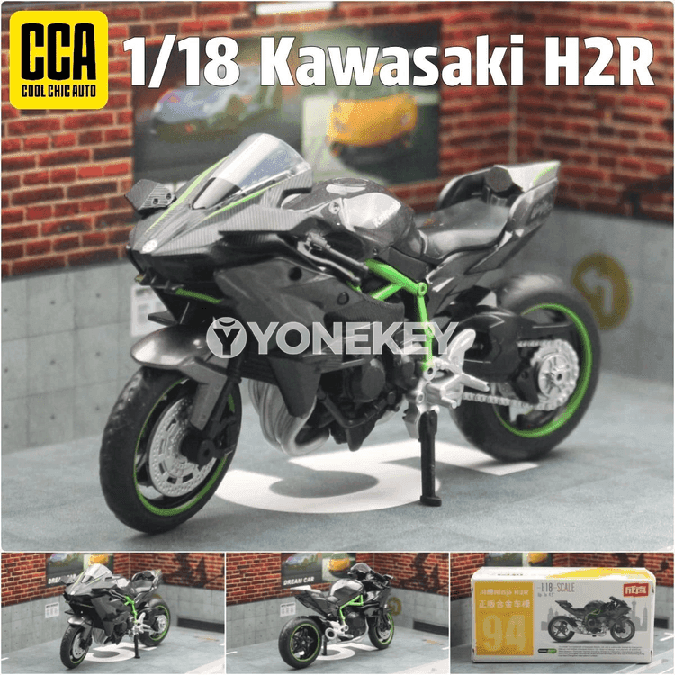 Kawasaki Ninja H2R 1:18 metall motosikl modeli
