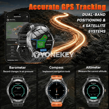 Akyllly sport sagady: GPS, 100m suw geçirmeýän, Bluetooth jaňly