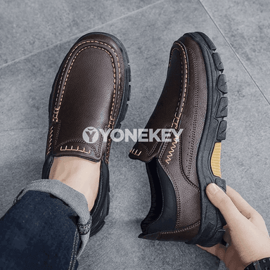 Erkekler üçin deri gündelik klassik loafers köwüşleri