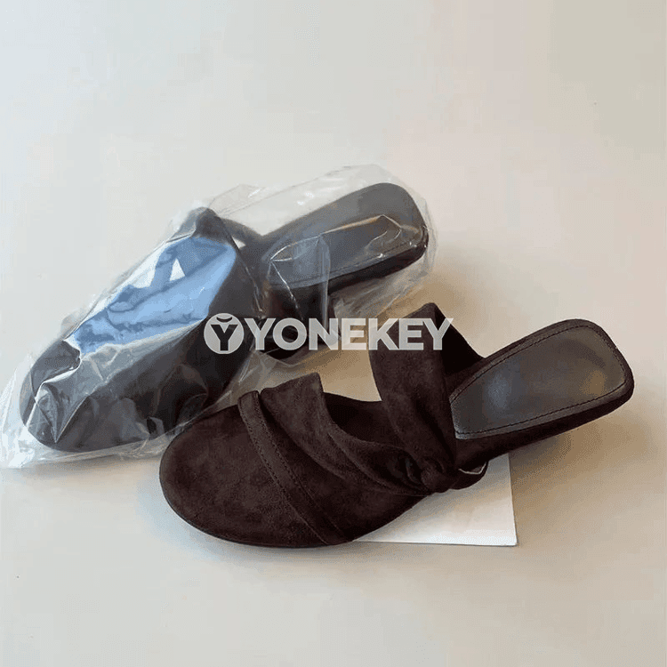 Zenanlar üçin ýokary platformaly vintage açyk barmakly sandal-şypbyk