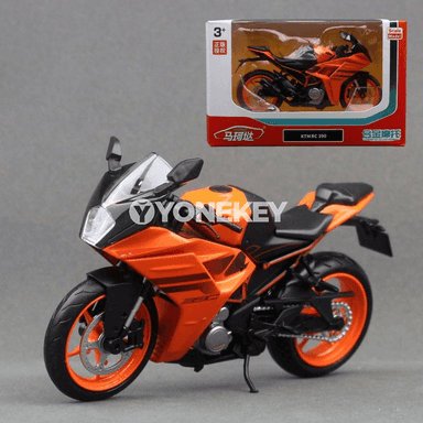 KTM RC390 1:12 metal motosikl — sport kolleksiýa modeli