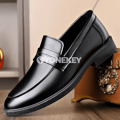 Erkekler üçin PU deri gündelik köwüşler, slip-on, rahat we çydamly