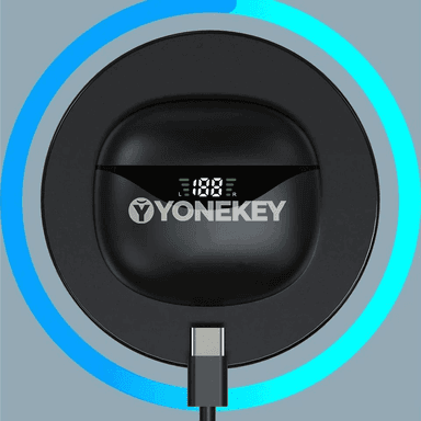 Bluetooth simsiz naushniklar, güýçli batareýa we mikrofonly TWS