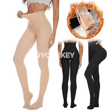 Zenanlar üçin ýyly termal balak, ýokary bel, fleece astarly