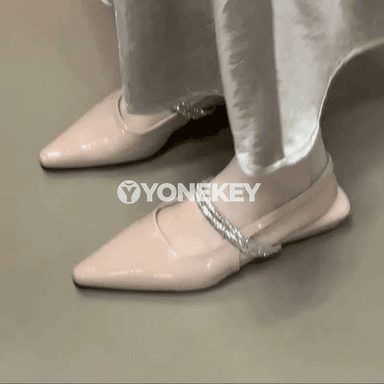 Zenanlar üçin rhinestone bezegli pes ökçeli tomus sandal