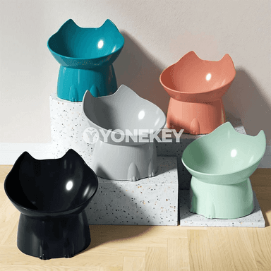 Beýgeltilen pişik jamy, süýşmeýän plastmassa iýmit gapy