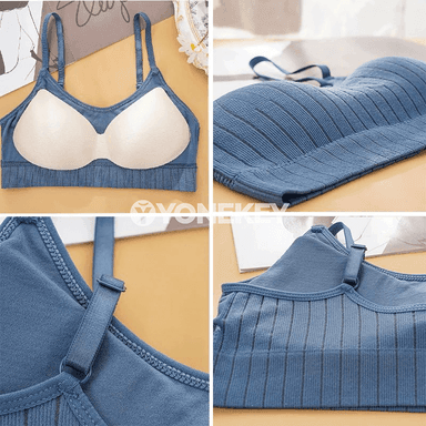 Zenanlar üçin tikinsiz sport bra, ýeňsiz kamisol görnüşi