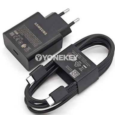 Samsung 60W çalt zarýad beriji adapter, Type-C kabel bilen