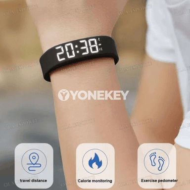LED displeýli suw geçirmeýän akylly bilezik, sport fitnes sagady