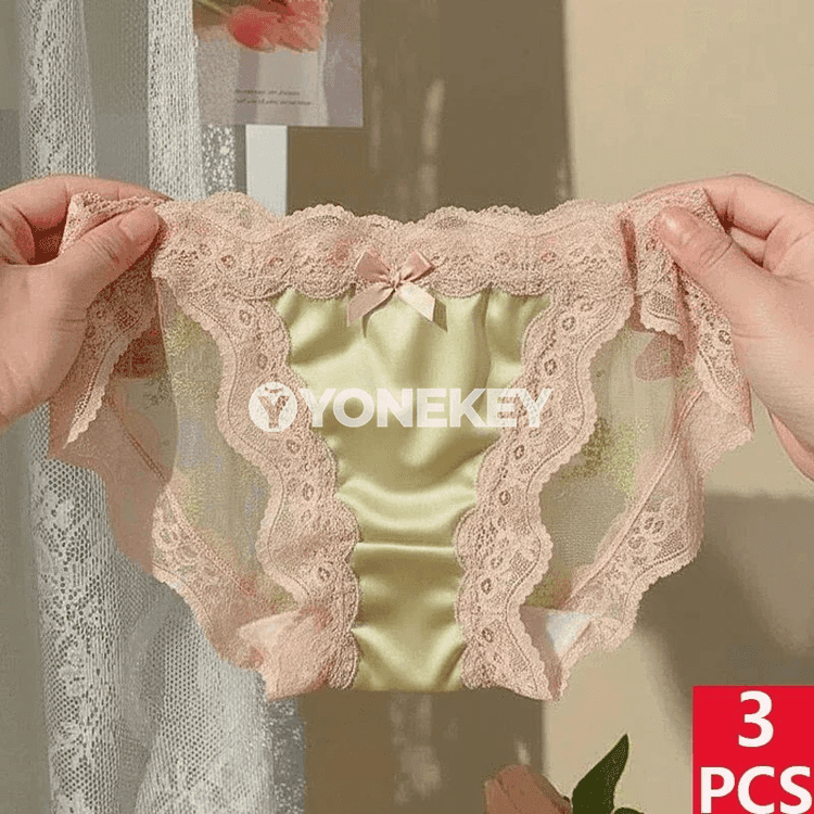 Zenanlar üçin 3 bölek ýumşak dantelli içki balaklar toplumy