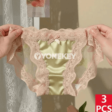Zenanlar üçin 3 bölek ýumşak dantelli içki balaklar toplumy