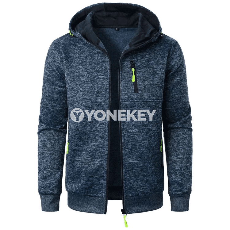 Erkekler üçin kapýuşonly sport kardigan jaket
