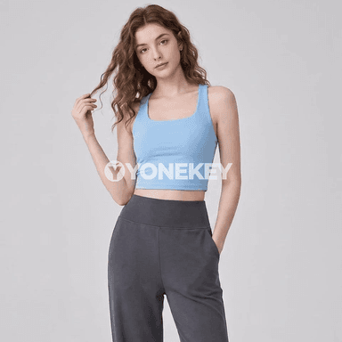 Aýallar üçin sport bra, kesişme gaýyşly, dem alýan