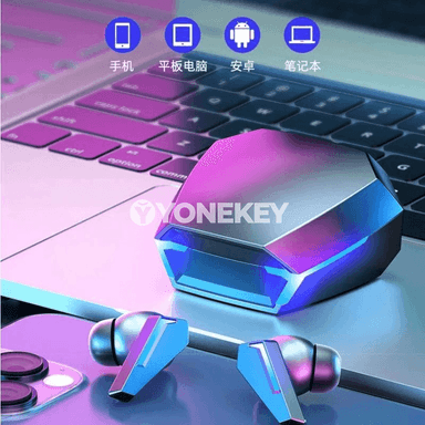 Simsiz Bluetooth gulaklyklary, oýun we sport üçin, mikrofonly