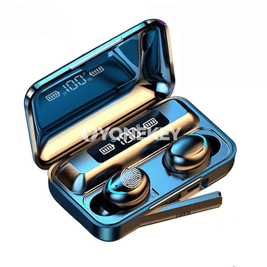 F9 simsiz Bluetooth naýnikler, 9D bassly, sport üçin mikrofonly