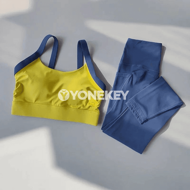 Aýallar üçin ýokary derejeli 2 bölekli yoga toplumy, sport eşigi