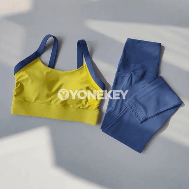 Aýallar üçin ýokary derejeli 2 bölekli yoga toplumy, sport eşigi