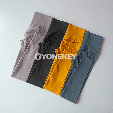 Aýal-gyzlar üçin ýokary boýunly, tikişsiz sport leggins