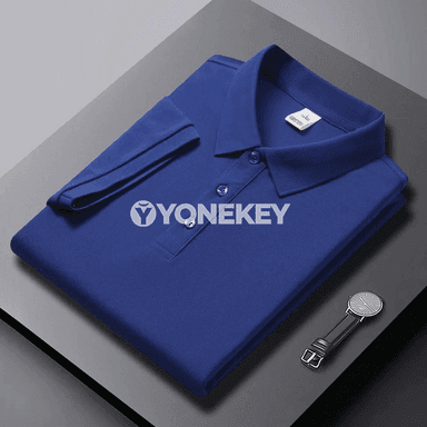Erkekler üçin klassiki polo köýnek, gysga ýeňli, gündelik stil