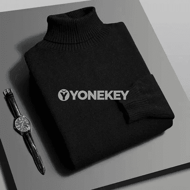 Erkekler üçin güýzlik ýokary boýunly inçe switer, ýumşak we ýyly