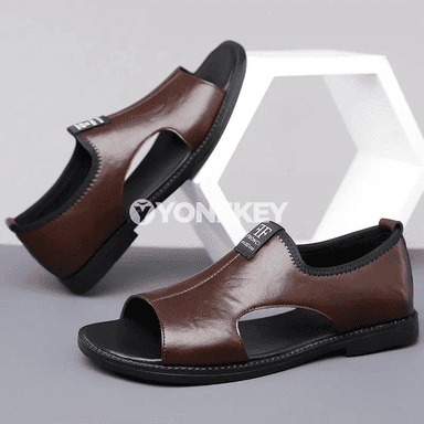 Erkekler üçin amatly gündelik sandal we tomus aýakgaby
