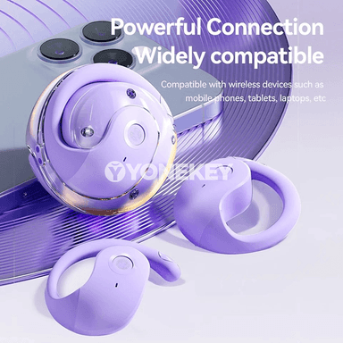 OWS simsiz Bluetooth naushnik, mikrofonly, HiFi, sport üçin