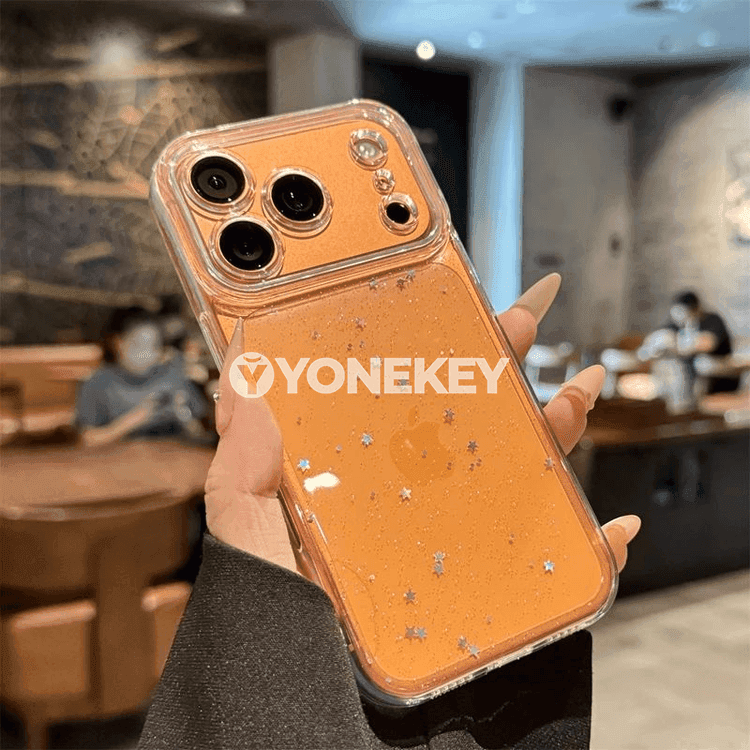 iPhone üçin şöhleli transparent gorag gapagy