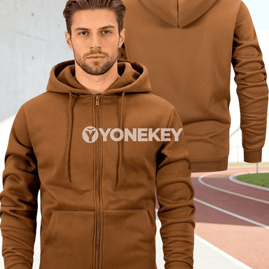 Erkekler üçin ýyly doly fermuarly kapüşonly fleece sviter