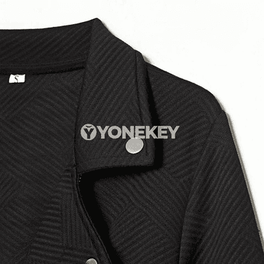 Zenanlar üçin gara slim motosikl penjek, zynjyrly, ýazky model