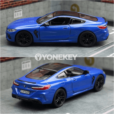 BMW M8 Competition 1:38 diecast model awtoulagy, çagalar üçin sowgat