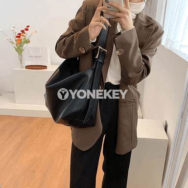 Zenanlar üçin vintage görnüşli PU deri uly sumka, egin we crossbody