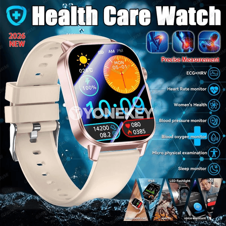 GUHUAVMI akylly saglyk sagady, ECG/HRV, gan basyşy, Bluetooth jaň