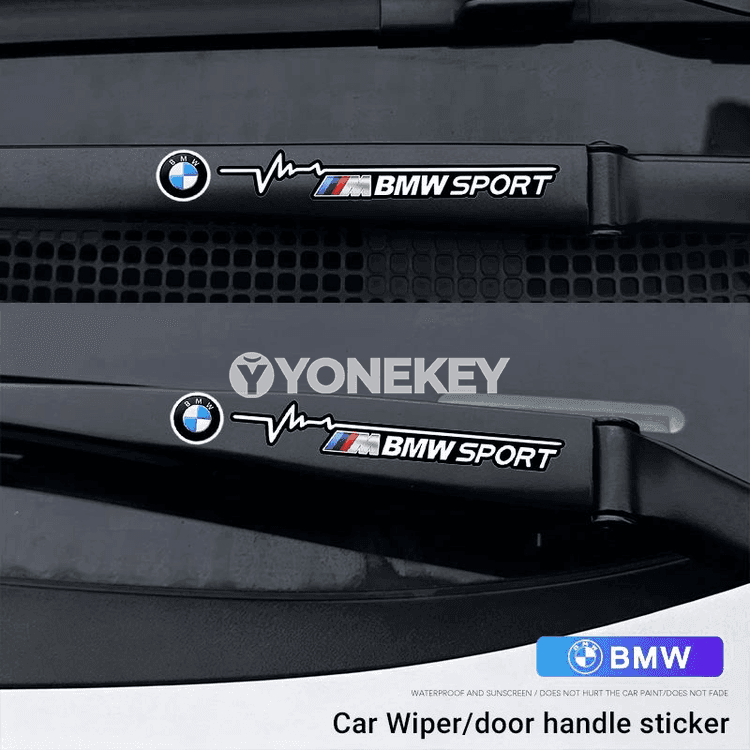 BMW üçin 2 sany awtoulag stikeri, wiper bezeg liýasy