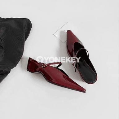 Zenanlar üçin fransuz stilindäki Mary Jane blok ökjeli köwüşler