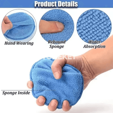 Awtoulag mumy üçin mikrofiber ellik-pad, arassalaýyş gubka