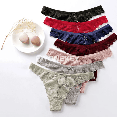 Aýallar üçin dantelli pes bel içki geýim, G-string