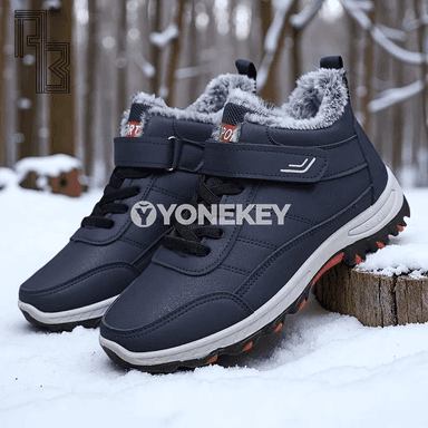 Erkekler üçin gyşda geýilýän ýyly snow boots, galyň platformaly