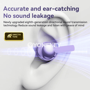 Earclip simsiz Bluetooth nauşnik, LED ekranly, mikrofonly