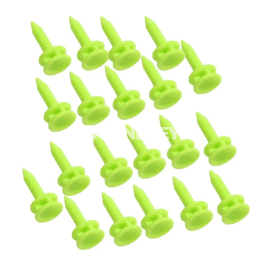 50 sany plastmassa golf tee toplumy, 25–51 mm, dürli reňkler